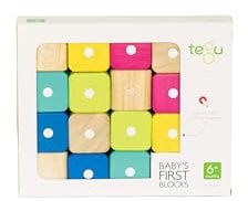 TEGU 5700657 Baby, Magnetblöcke, Bauklötze, Holzbausteine-Set, 15 Teile