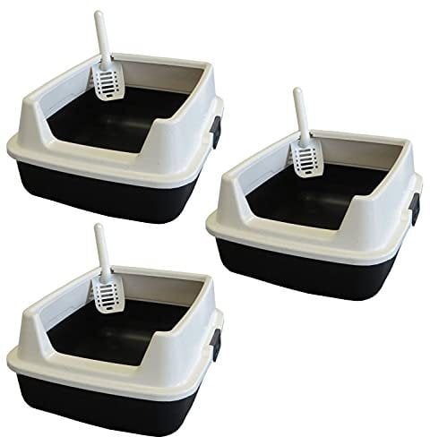 3er Sparpack Katzentoilette Katzenklo Marcello mit extra hohem Rand