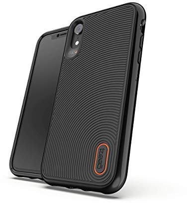 ZAGG Gear4 Battersea D30 Protective Case for Apple iPhone XR, Slim, Hard Case, Shockproof, Wireless Charging, (Black)