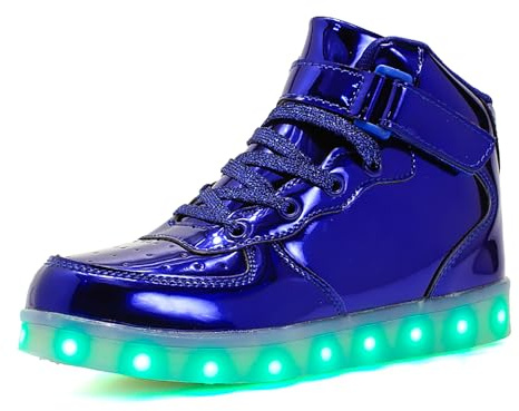 7 Farben LED Schuhe USB Aufladen Leuchtschuhe Licht Blinkschuhe Leuchtende Sport Sneaker Light up Turnschuhe Damen Herren Kinder Shoes