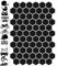 Biomar Labs - Reflektoren Fahrrad - Reflektierende Aufkleber Reflexfolie Schwarz Stickers Set (71 Stück) - für Fahrrad Roller - Reflektoren Kinder Kinderwagen - Selbstklebende folie D 52