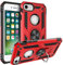 FETRIM Coque pour iPhone 8, Étui Antichoc Cover Anti Housse avec Bague Rotatif Support pour Apple iPhone 6 /6S /7/8 Rouge