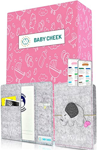 BabyCheek Mutterpasshülle Filz Elefant 3D - Handmade Hülle Mutterpass für Ultraschallbild Impfpass und mehr - Süßes Geschenk für Schwangere und werdende Mütter