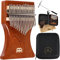 Sonic Energy Massivkörper Kalimba – C-Dur, 17 Töne – Sapeleholz – Für Meditation, Yoga, Percussion – Inkl. Zubehör (KL1702S)