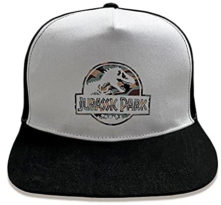 jurassic_park - Camo Logo Schwarz & Weiß Snapback Kappe