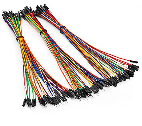 Chanzon 90 STK. (30 STK. x 3 Typen: M-M M-F F-F) 10cm lang Jumper Wire Kabel Connector Kit Set Male Female Solderless Mehrfarbig für Arduino Raspberry Pi Elektronisches Steckbrett Protoboard PCB Board