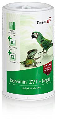 Tierarzt24 KORVIMIN ZVT & REPTIL bietet die optimale Nährstoffversorgung für Ziervögel, Tauben & Reptilien - Zur kurzfristigen Vitamin- und Mineralstoffversorgung. Weltweit im Einsatz - 50 g