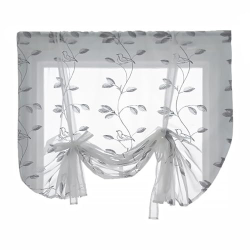 IMIKEYA 1pc Curtain Sliding Door Blinds Window Roller Blinds Sheer Drape Transparent Balloon Sun Window Shades Cordless Clear Balloon Clear Ballons Grace White Office Polyester