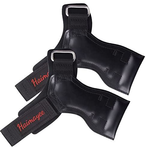HAIMAYEE Grip Pads Gants Musculation Manique pour Pull-Ups Fitness Barre Traction Maniques de Gants Alternative de Musculation Gym Haltérophilie Entraînement Hommes & Femmes