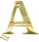 Brass Door Letter A - 'Elegant & Bold' 3-Inch Screw On Numerals - Suitable for Wooden, uPVC & Composite Doors