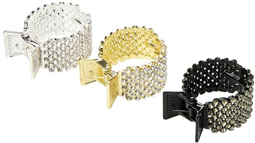 3 Stück Kleine Haarspangen für Hoher Pferdeschwanz Rutschfeste Metall Strass Haarspangen Pferdeschwanz Halter Hoher Pferdeschwanz Klaue Clip Dekorative Haarnadeln Haarschmuck für Frauen Mädchen