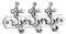 NKlaus Schlüsselhaken Anker 3-fach aus Messing silber 16 x 7 cm Maritim Schlüsselhalter 11785