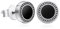 KRKC&CO S925 Silber Ohrringe Herren, Rund Schwarz Oynx Ohrringe 8mm mit Kordel Design, Weißgold beschichtete Ohrsteckers, echt 925 Sterling Silber allergiefreie Ohrringe, Geschenk für Männer Jungs