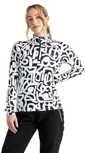 Dare2b Damen Divulge Core Stretch Pullover, Schwarz-Weiß-Graffiti, 40