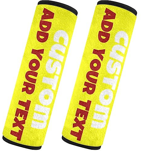 Benutzerdefinierte Auto Sicherheitsgurtbezüge 2 Pack Weiche Auto Gurtschoner Entwerfen Sie Ihr eigenes Bild Logo Personalisierte Auto Sicherheitsgurt Gurt Schulterpolster M Gelb