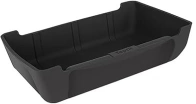 VACSAX Für Tesla Model Y Aufbewahrungsbox unter dem Sitz Auto Mülleimer Organizer Koffer Schubladenhalter für Tesla Model Y X Zubehör (Farbe: Schwarz)
