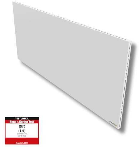 SCHMIDBAUER® Infrarotheizung Hybrid 1100 Watt - Ein/Aus-schalter - Infrarottechnik mit Raumluft-Konvektion - Elektroheizung - Direktheizung