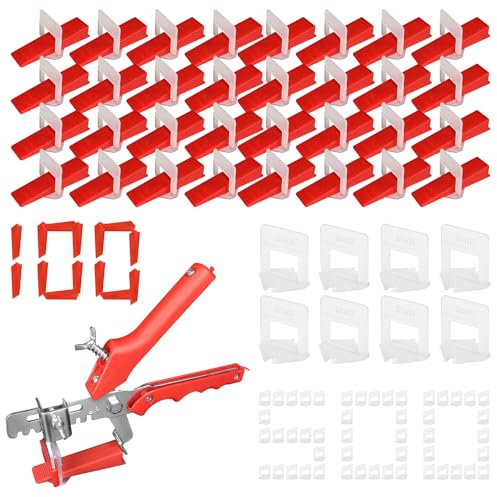 601 Pezzi Distanziatori per Piastrelle Livellatori per Piastrelle Cunei Per piastrelle con Inserti per Piastrelle 1mm Pinza per Piastrelle a Serraggio per Piastrelle da Parete e da Pavimento