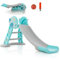 DREAMADE 3 IN 1 Rutsche mit Baskerballkorb, Freistehende Rutsche für Indoor & Outdoor, Kinderrutsche für Kinder ab 18 Monaten (Blau)
