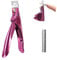 Inartato Acrylic Nail Clippers with Measuring Magnets, Nail Clippers for Artificial Nail Tips with Pr Length Gauge