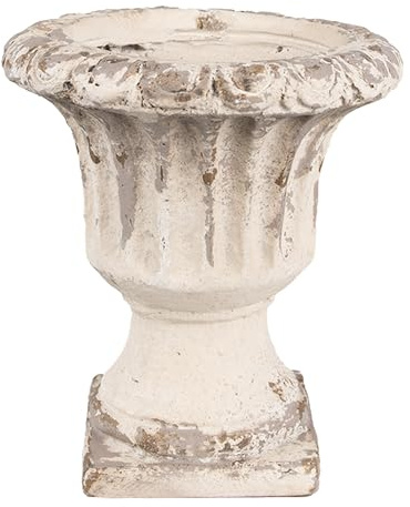 Clayre & Eef Blumentopf Ø 18x20 cm Beige Keramikmaterial Pflanzenhalter