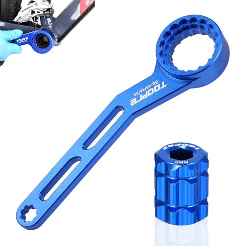 PZJFH 4 in 1 Multifunction Bottom Bracket Tool, Aluminum Alloy BB Wrench Tool Remover Double Head Mountain Bike Disassemble Front Fork Tool for Shimano and SRAM Cycling Riding Equipment Repair Tool