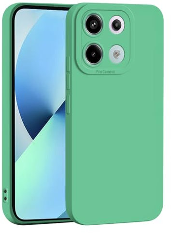 PanXCase Cover per Xiaomi Redmi Note 13 Pro 5G / Poco X6 5G - Custodia Silicone Sottile Morbida Leggera, Protezione Fotocamera Antiurto Antiscivolo Antigraffio Case (Verde)