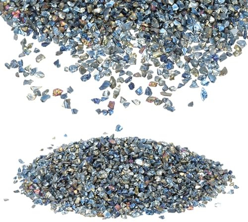 sourcing map Crushed Glass Glitters 2-4mm Irregular Chips Sequins, Metallic Chunky Glitters Stones for Resin Art, Nail Arts Craft, DIY Phone, Scrapbooking(Gradient AB, 7.09 oz/ 217g)