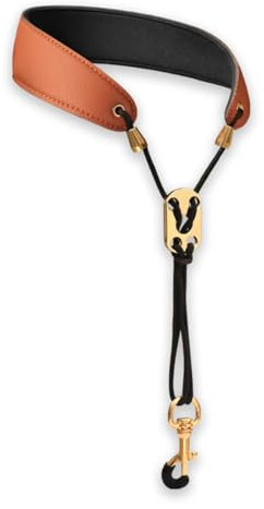 XUKZIMA 1 Pcs Saxophone Neck Strap Altsaxophon Gurt Super Fast Metallhaken Musikinstrumentenzubehör Teile braun