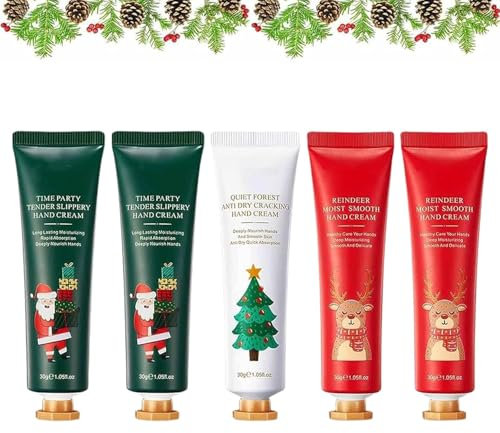 Mini Handcremes,Weihnachten Handcreme Geschenkset,Handcreme Weihnachten für Raue,Handcremes Geschenkset Weihnachtsgeschenke,Geburtstagsgeschenk Weihnachtsgeschenke für Frauen Männer,Feucht