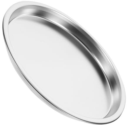 Cabilock Plato Inoxidable Bandeja Para Aperitivos Plato De Comida Soporte Para Refrigerios