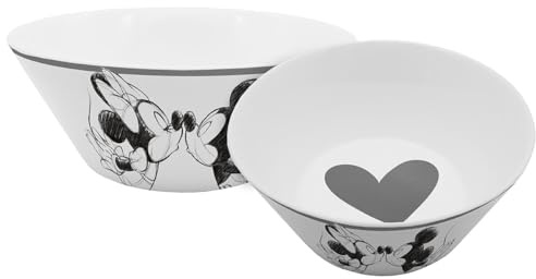 Müslischale Mickey Kiss Sketch silbergrau 400ml, Grey