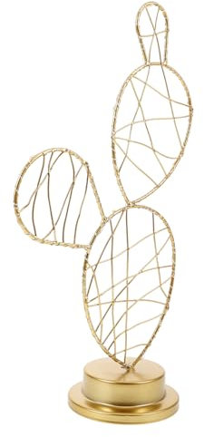 NUOBESTY Kaktus dekorative Lampe für Schreibtisch Kaktee kaktus neonlicht Nachttisch tischlampe Nachtlicht Bettlampe Tischlicht dekoratives Licht am Bett Schlafzimmerlampe Metall Golden