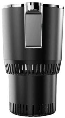 DCSNXZF Auto Thermobecher für VW Golf 8 2021-2025, Tragbarer Heizbecher Wasserkocher Unterwegs Autozubehör,A-Black