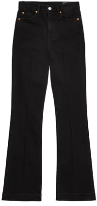 Marks & Spencer Damen Baumwolle Hose Regular | Mit hohem Bund, Beinform: Skinny, Waschung: Dunkelblau, Mit Knopfleiste, Leicht