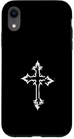 Alt Aesthetic Grunge Cross Gothic Emo Goth E-Girl Case for iPhone XR