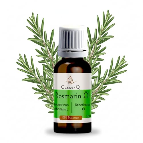 Casse-Q Rosmarinöl 100% naturrein 50 ml – aromatisches ätherisches Öl mit frischem Kräuterduft – ideal für Diffuser, Aromatherapie, Raumduft & DIY
