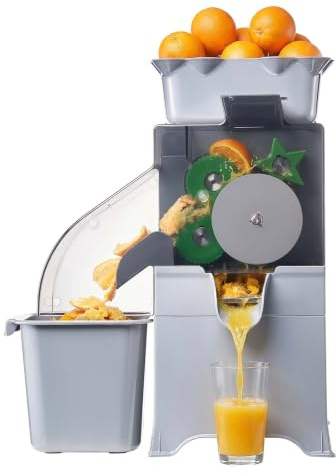 VEVOR Presse Agrumes Professionnel Extracteur de Jus Électrique 100 W, Pour Bar à Jus Restaurant Supermarché, Presse Orange Commerciale à Rendement Élevé, Avec Bac à Écorces et Couvercle en PC