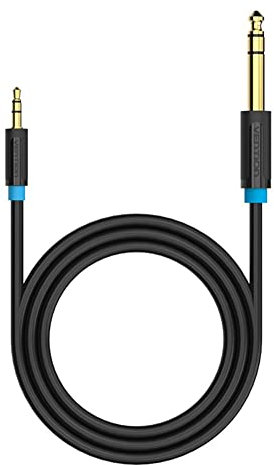 Cavo Jack Stereo 3.5mm a 6.35mm, Vention Cavo Audio 6.35 Maschio a 3.5 Maschio TRS Stereo Aux per Smartphone, Chitarra, Mixer Audio, Tablet, Home Theatre, Amplificatore, etc, 1m