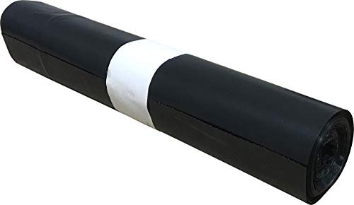 200 Sacs Poubelle Grande Capacité 110L - Lien de Fermeture, Résistance Standard 45µ, Anti-Fuites, Noir Opaque