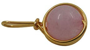 Kettenanhänger TENDRE Edelstein Rosenquarz (Vergoldet)