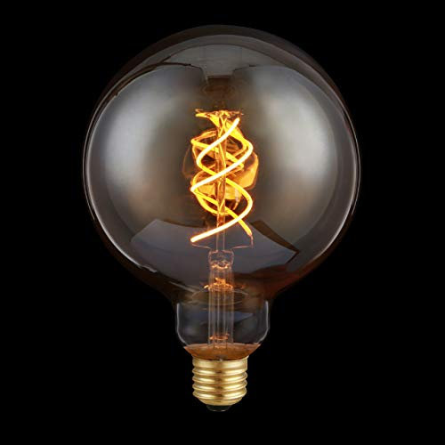Edison Globe Filament-Birne dimmbar E27 4 Watt Doppelwendel 1.800 K extra-warmweiß 250lm G125 LED-Leuchtmittel Dekolampe Vintage Retro