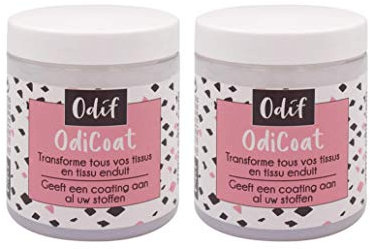 Odif OdiCoat – Efecto tejido recubierto – Gel impermeable y protector para tejidos – Gel a base de agua, sin bisfenol, fabricado en Francia – Lote de 2 – 250 ml