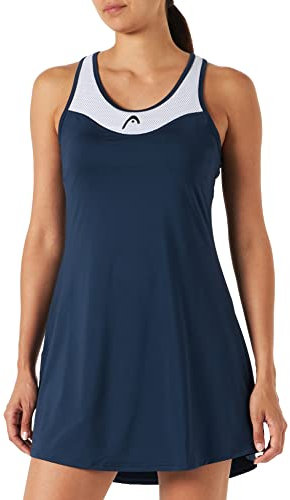 HEAD Womens Diana Dress W Kleid, Darkblue/White, M