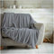 Kinfolk Textile Waffle Throw Honeycomb Blanket Soft Warm Cuddly Sofa Travel Bedspread (Charcoal Grey, Double - 150 x 200cm)