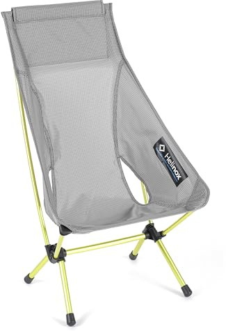 Helinox Chair Zero Highback Chair, 0.65 Kg, ultraleichter Campingstuhl mit hoher Rückenlehne, für Rucksacktouren, klappbare Outdoor-Stühle, Grau