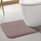 ROLIZOE WC Vorleger mit Ausschnitt Extrem Dicker WC Teppich rutschfest Klovorleger Hochsaugfähige Stand WC-Vorleger Super Weich Toilette Badteppich Mikrofaser 50 x 60cm, Taupe