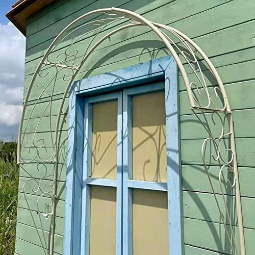 LYXWGRZD Outdoor-Gartenbogen Zur Wandmontage,Metall Rosenbogen,Halbrunder Eisenbogen Rankgitter,Zur Dekoration Von Fenster- Und Türpflanzen,Kletterbögen,Eingangsveranden Lauben Spalier