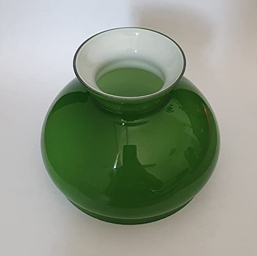 Ersatzglas Petroleumglas Petroleumlampen-Glas Vesta und Rochester Ersatzglas traditionel klassisch Petroglas Glasschirm für Petroleumleuchten Windlicht (klein, Grün)