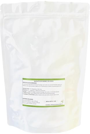 QUELATO DE HIERRO 1 KG | AGROBULL PRODUCTS FOR NATURE | Reverdeciente Anticlorosis. (1 KG)